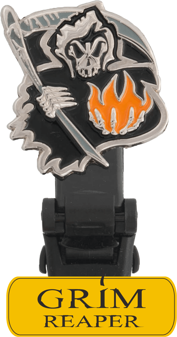 Grim Reaper Clip - Biker Boot Straps Butterfly Boot Strap Clip (1047x1325), Png Download