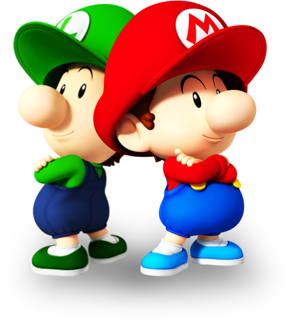Baby Mario & Baby Luigi - Baby Mario (745x752), Png Download