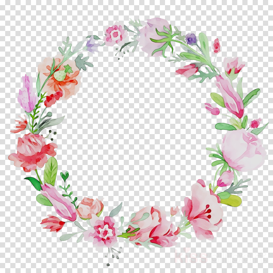 Wianek Polne Kwiaty Clipart Wreath Flower - Floral Design (900x900), Png Download