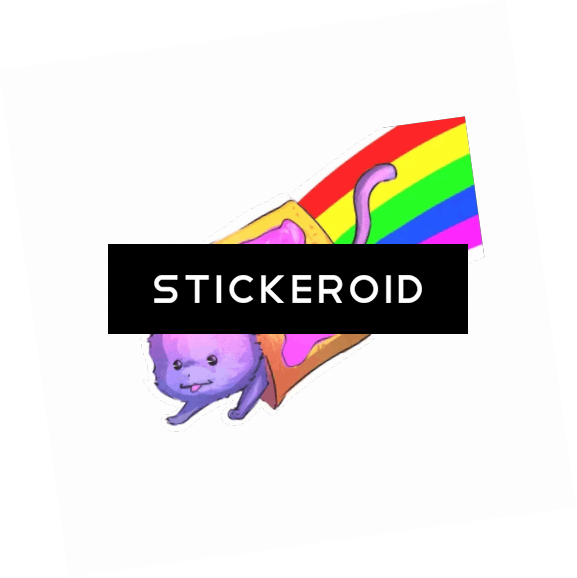 Стикер Nyan Cat - Graphic Design (577x578), Png Download