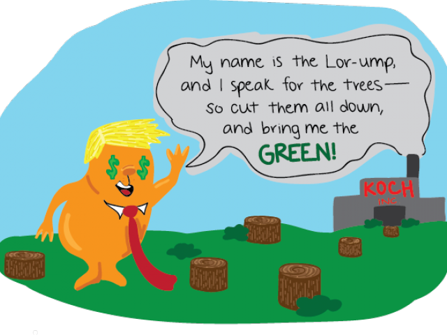 Stump Clipart Donald Trump - Cartoon Of Trump Bent Over (640x480), Png Download