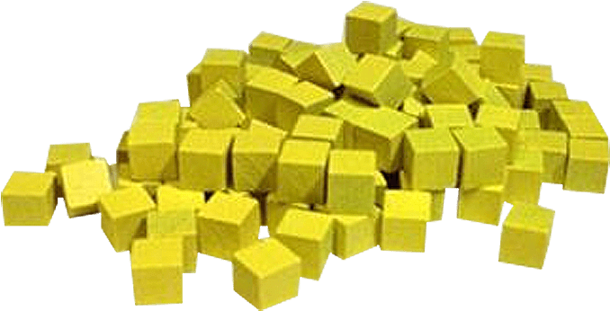 Game Accessories: 10mm White Wooden Cube Tokens (100 (709x709), Png Download