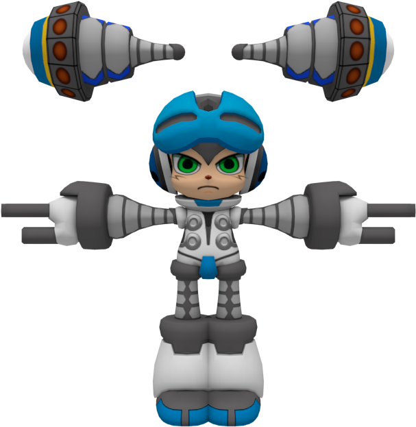Download Zip Archive - Mighty No 9 Model (750x650), Png Download