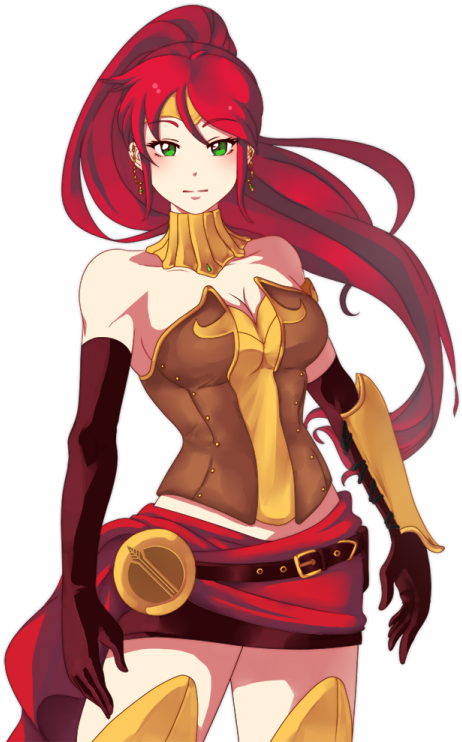 My Art Blog A Transparent Pyrrha I Had A Lot Of Fun - Rwby Pyrrha Anime (482x750), Png Download