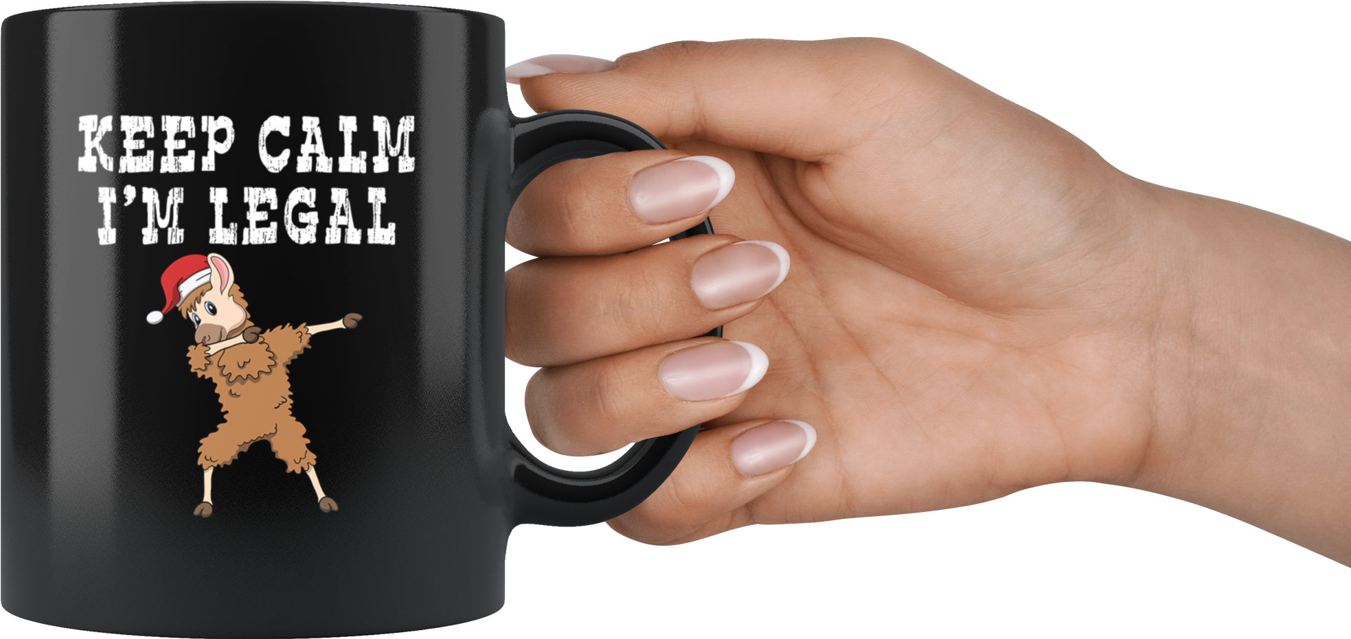 Llama Dabbing Santa Keep Calm Im Legal Alpaca Peru - Mug (2000x2000), Png Download