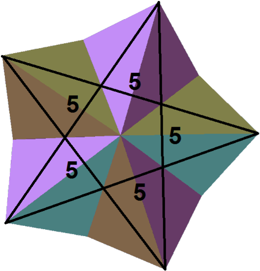 Great Dodecahedron Vertfig - Great Dodecahedron (566x581), Png Download