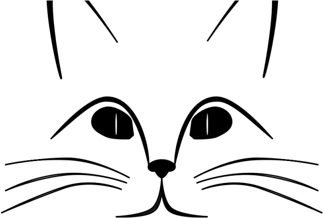 Drawn Santa Hat Cute - Cat Face Paint Cartoon (640x480), Png Download