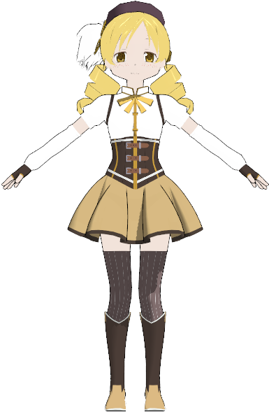 Mami Kakura - Tomoe Mami Mmd Dl (480x640), Png Download