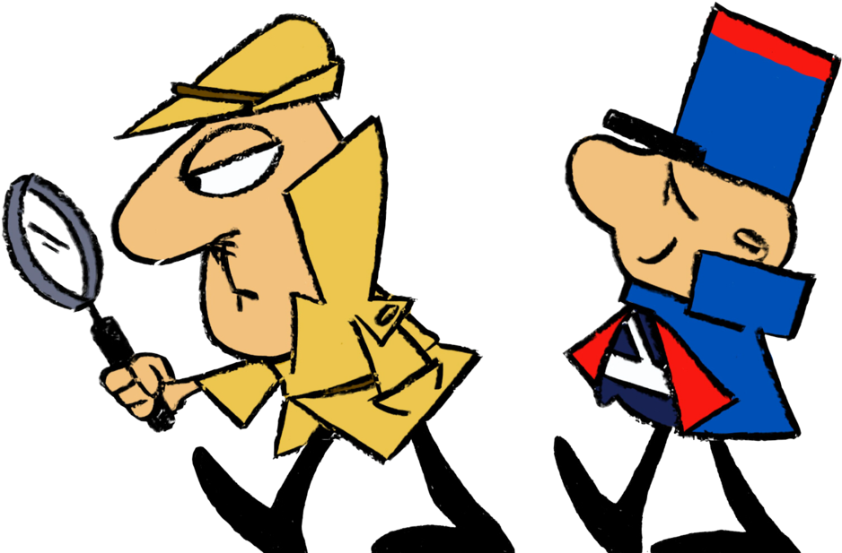 Inspector Clouseau Cartoon The Pink Panther Youtube - Pink Panther Inspector (938x617), Png Download