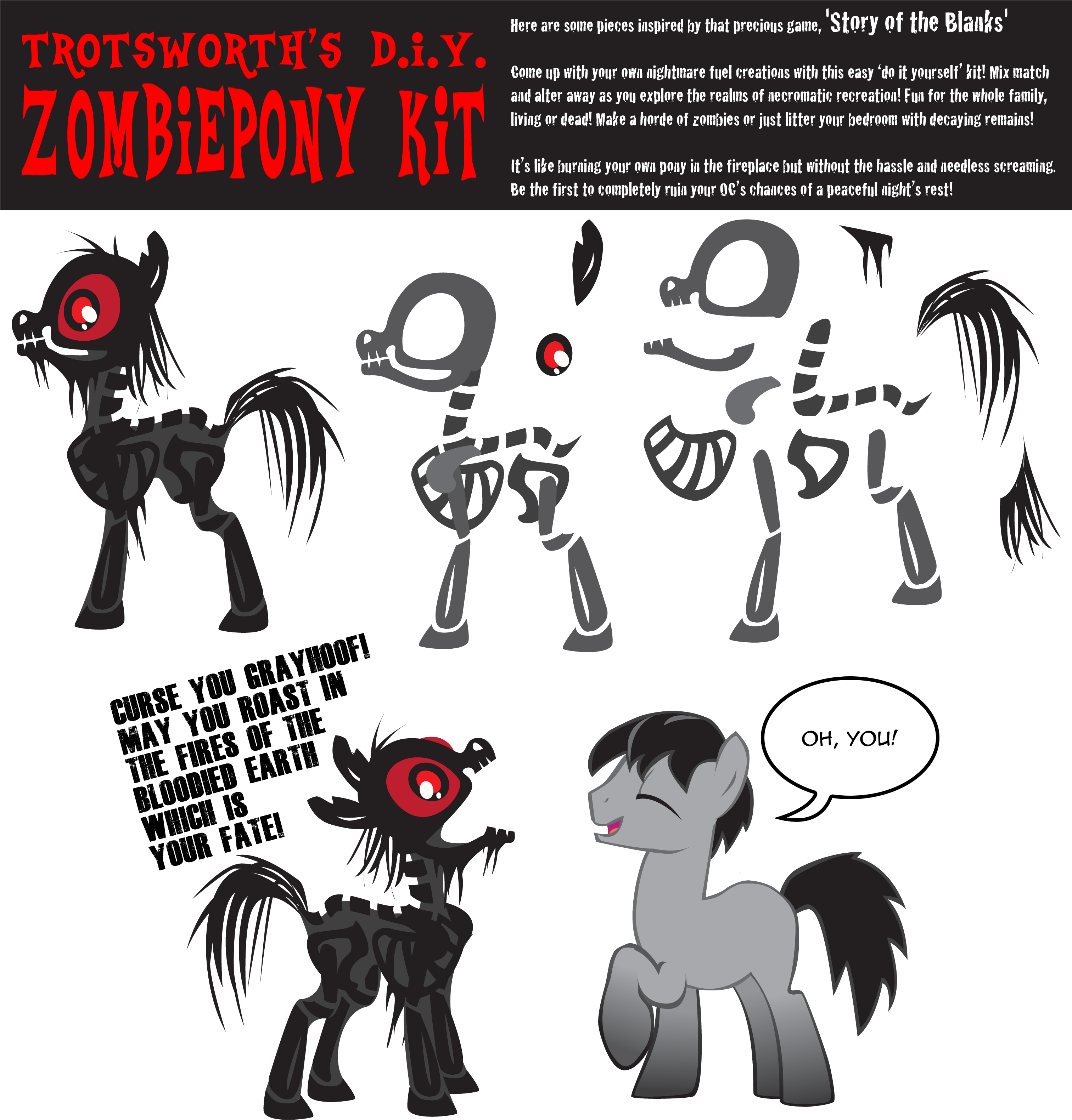 Y Here Are Some Pieces Inspired By That Precious Game, - Story Of The Blanks Zombies (3024x3189), Png Download