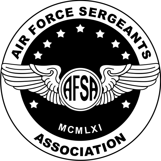 Afsa Crest Black White Png - Air Force Sergeants Association (616x618), Png Download