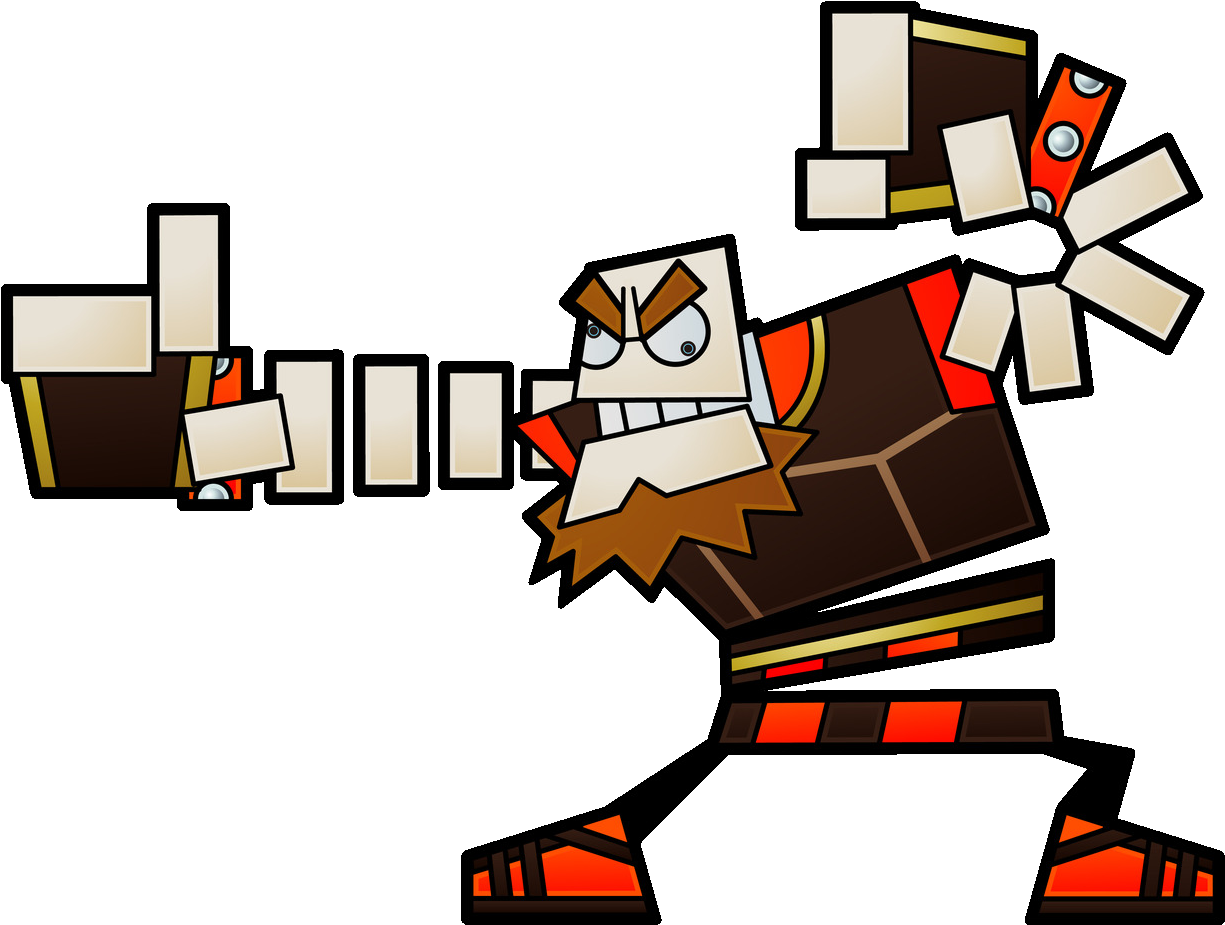 O'chunks Artwork- Super Paper Mario - Super Paper Mario O Chunks (1280x969), Png Download