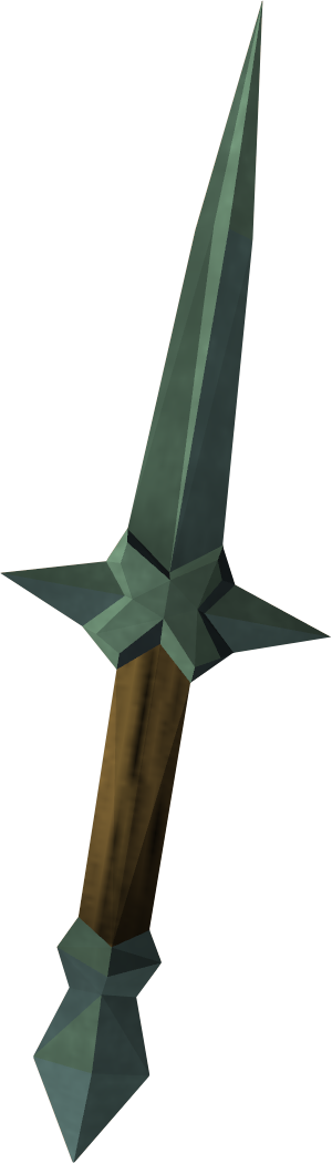 Detailed - Runescape Adamant Dagger (300x1049), Png Download