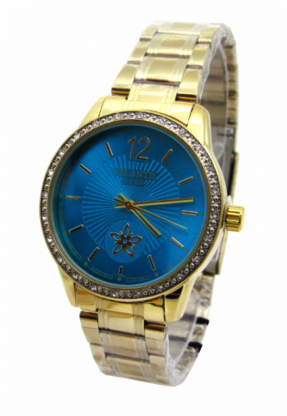 Atacado Relogio Feminino Atlantis G3471 Dourado Fundo - Blue (600x600), Png Download