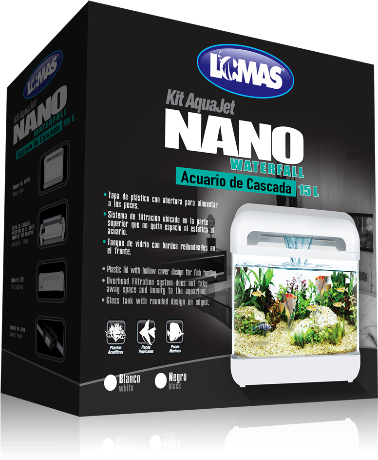 Acuario Nano Cascada 15 Lt Blanco - Acuario Nano Lomas Litros (1000x1000), Png Download
