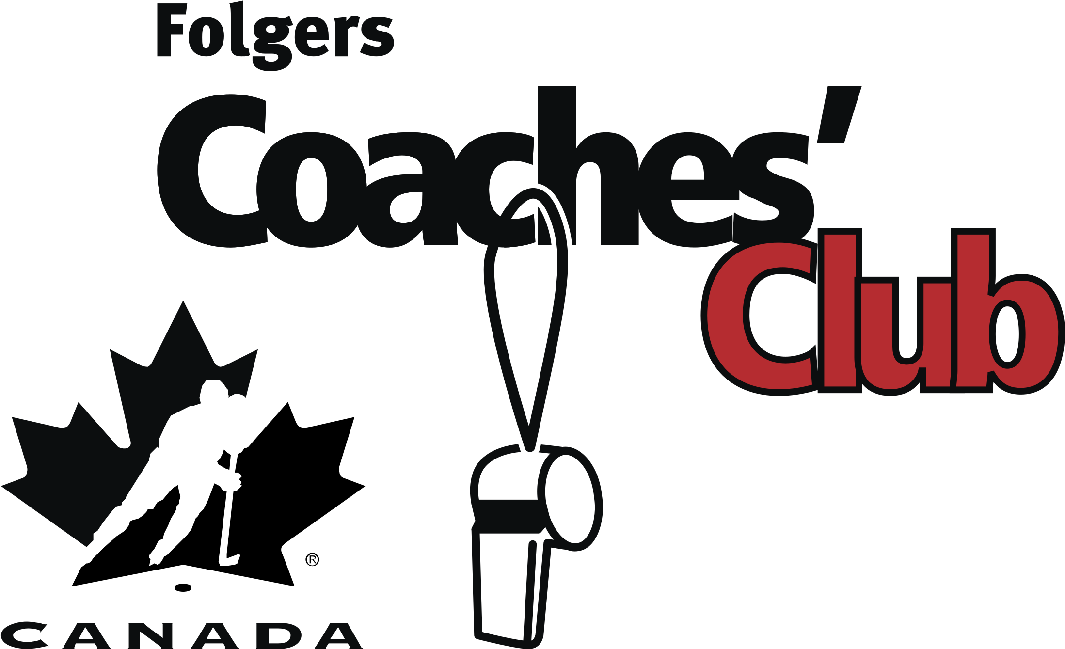 Coaches' Club Logo Png Transparent - Hockey Canada Logo Black And White (2400x2400), Png Download