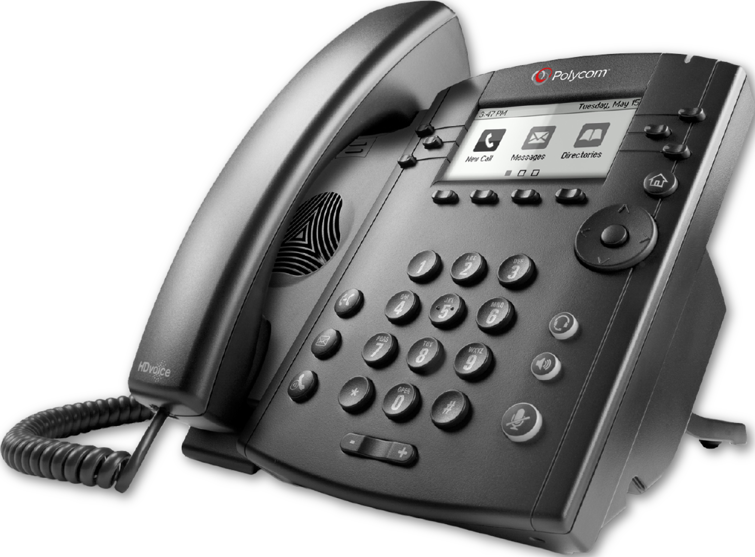 Polycom Vvx 300 6-line Desktop Phone (1496x1105), Png Download