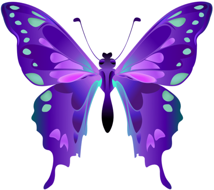 Download Decorative Butterfly Purple Clipart Png Photo - Adesivo De Parede Borboleta (850x757), Png Download