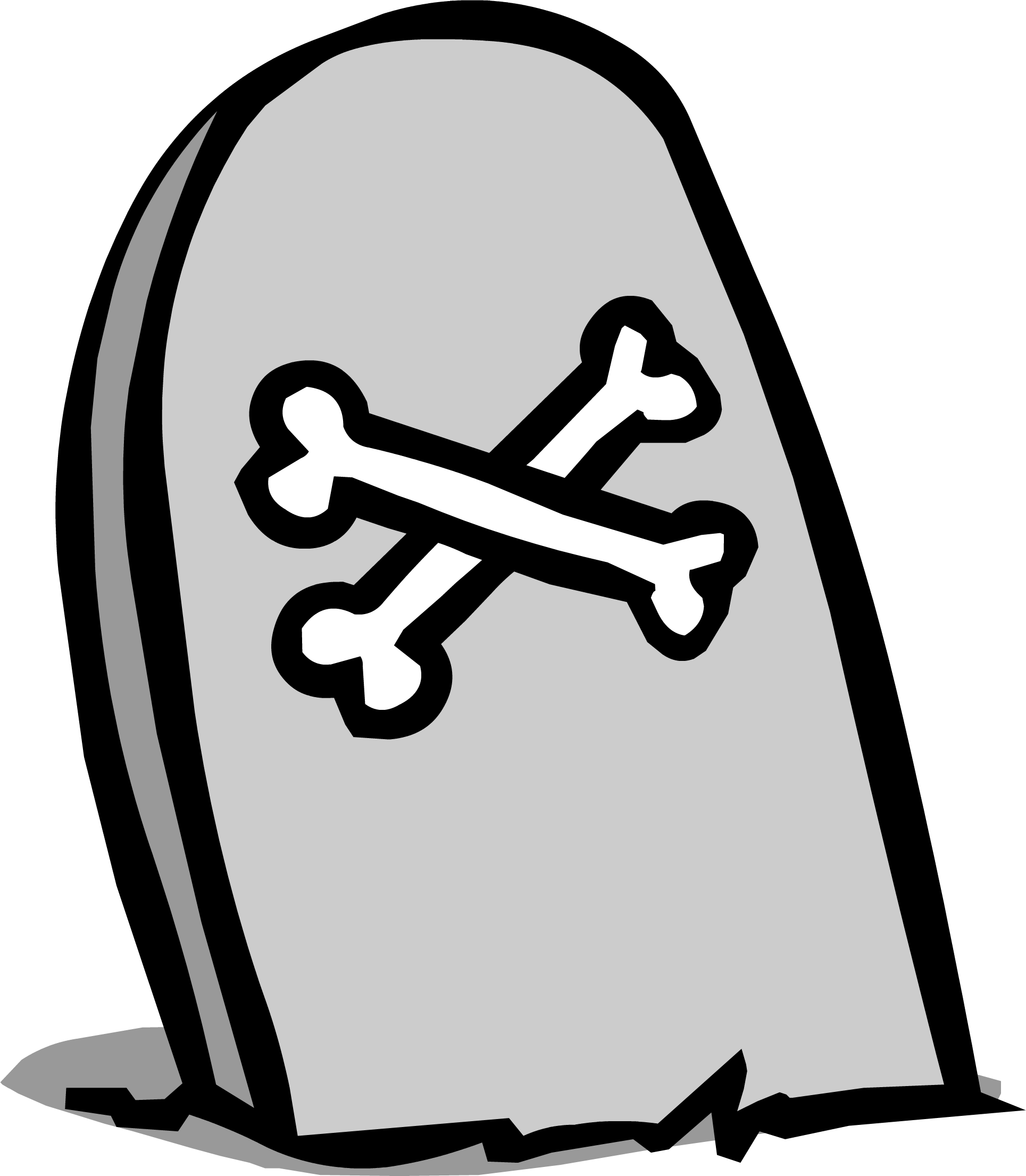 Tombstone Sprite 002 - Tombstone Png Sprite (1929x2210), Png Download