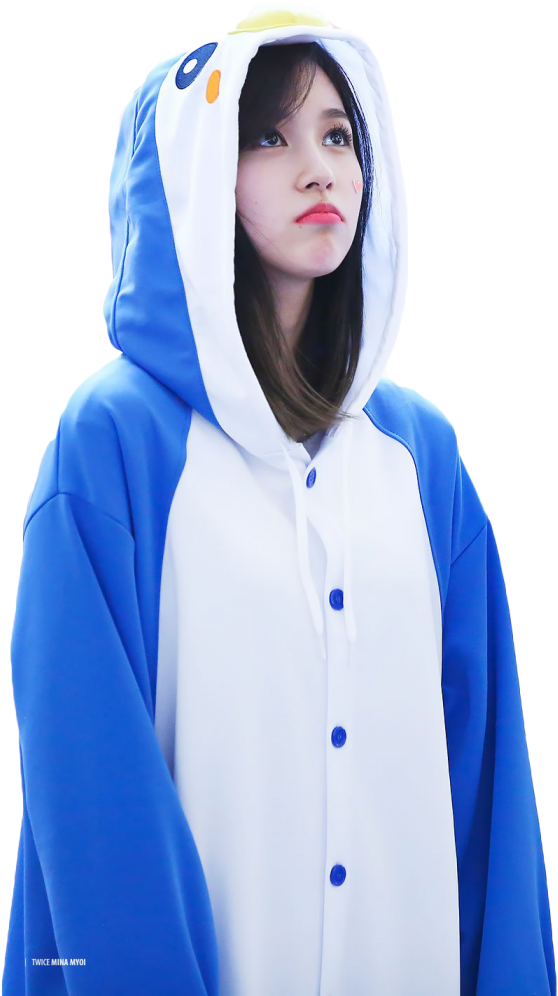 #15 #aoa #bigbang #blackpink #bts #exo #fanfiction - Myoui Mina Penguin (700x1050), Png Download