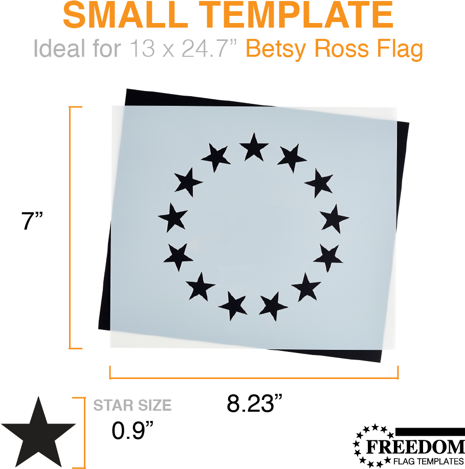Betsy Ross 13 Star Template - G Spec Betsy Ross (1000x1000), Png Download