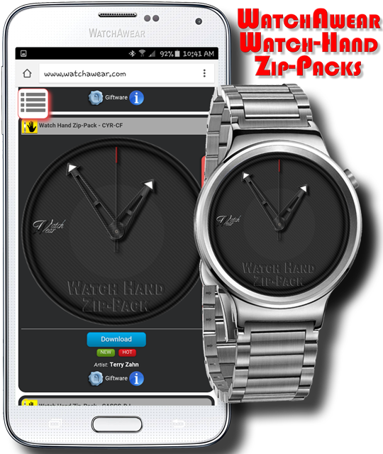 Watchawear Watch Hand Zip-packs - Watch Classic Gliederarmband, Silber Smartwatches (575x645), Png Download