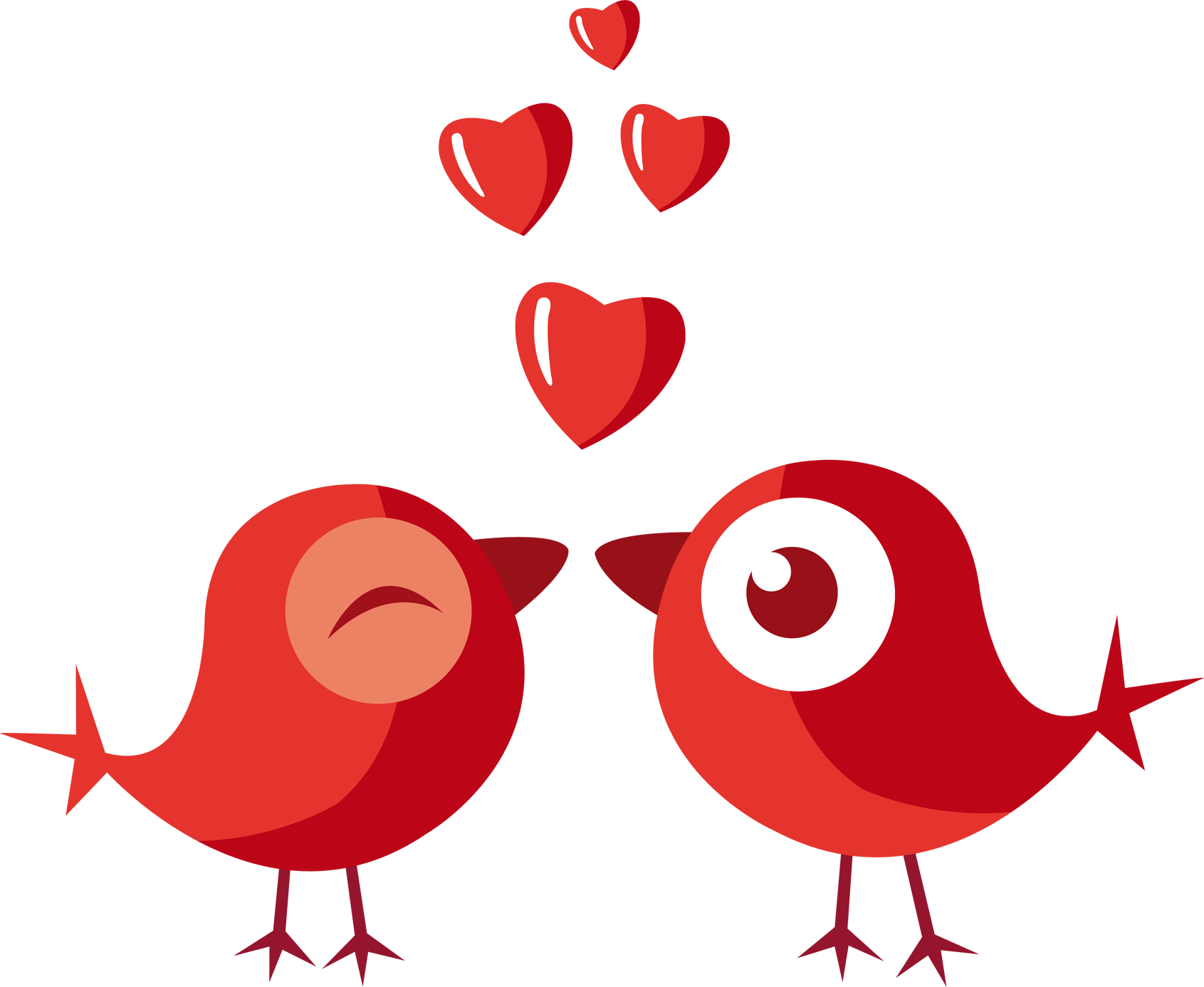 Love Valentines Day Romance Wallpaper - Valentines Day Love Birds (1691x1386), Png Download