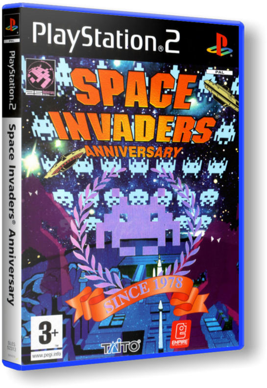Ps2 Space Invaders Anniversary / Bid To Win - Space Invaders Anniversary Ps2 Cover (617x800), Png Download