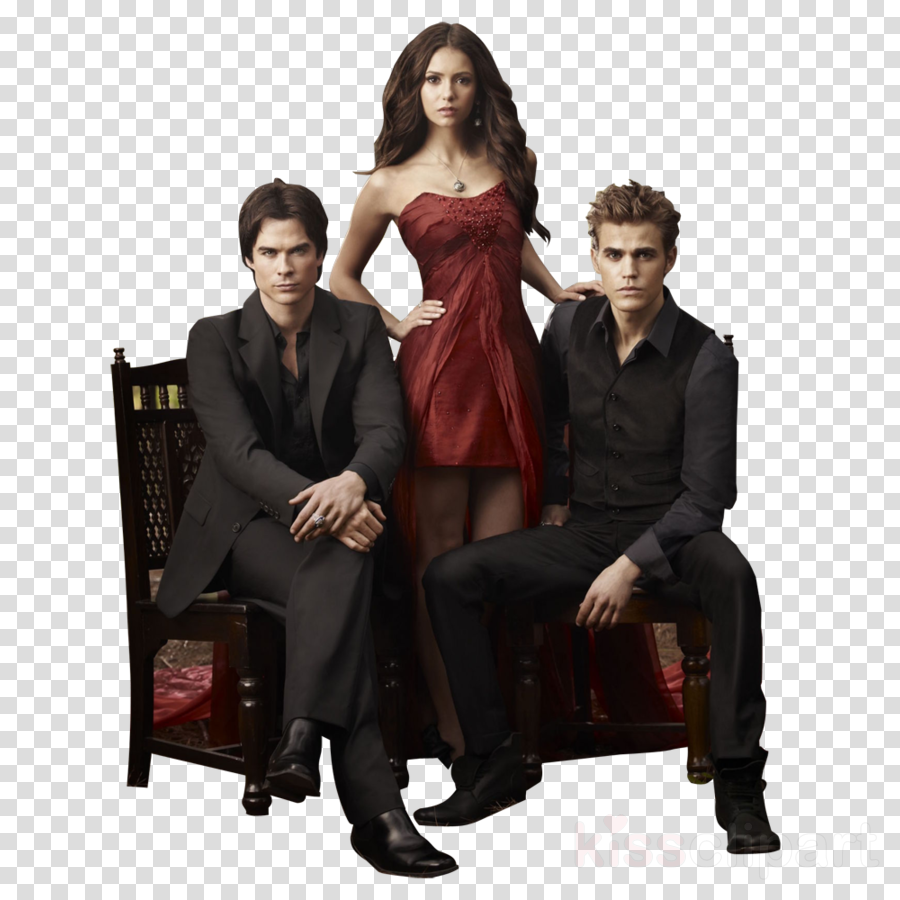 Stefan And Damon Salvatore Clipart Nina Dobrev Ian - Damon Salvatore Katherine Pierce (900x900), Png Download