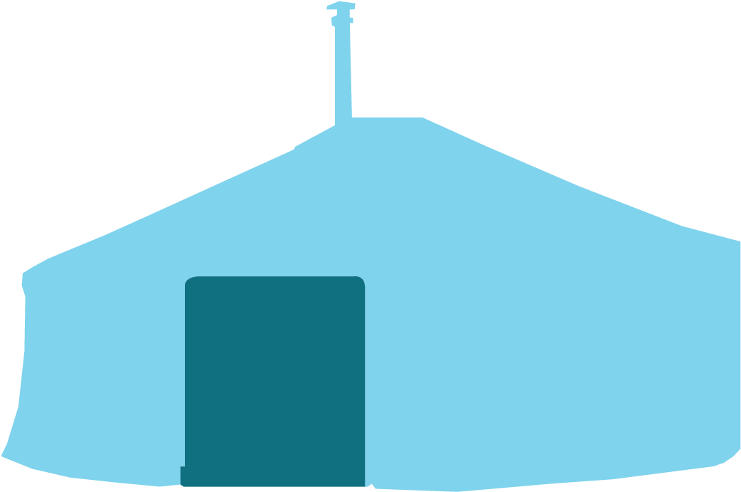 Yurt - Mongolian Ger Logo (1322x1240), Png Download