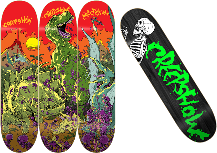 Creep Show X Barf Comics Early Man Series Decks - Flip-flops (1000x677), Png Download