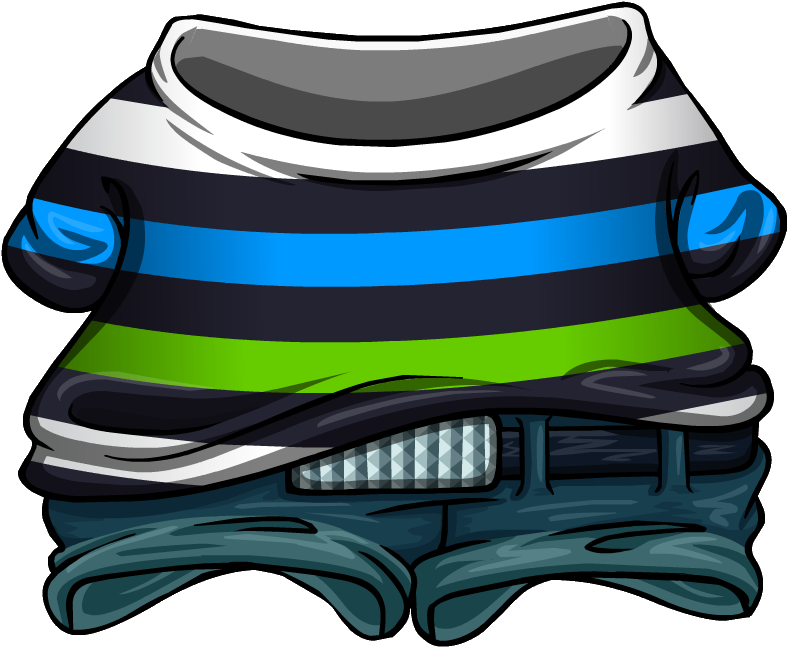 Striped Skater Threads Clothing Icon Id 4369 - Top (799x660), Png Download