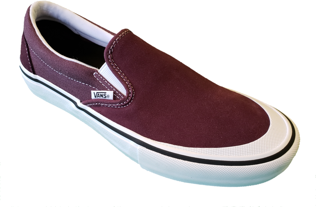 Vans Slip On Pro Raisin White Fa18 - Slip-on (1024x703), Png Download