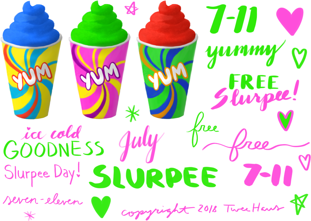 7-11 Free Slurpee Day - Soy Ice Cream (1122x792), Png Download