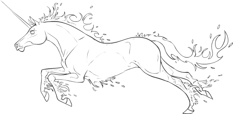 Rapidash Colouring Contest - Real Rapidash Drawing (799x391), Png Download