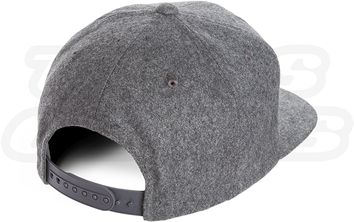 Heather Grey Snapback Hat Backside - Flexfit (800x600), Png Download