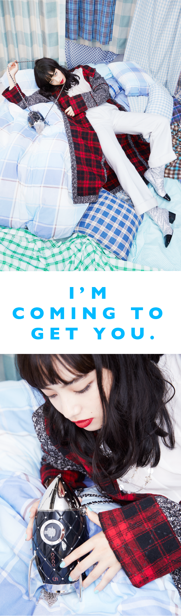 今年の秋はチェック柄がトレンドを完全にジャック！ - Nana Komatsu (590x2000), Png Download