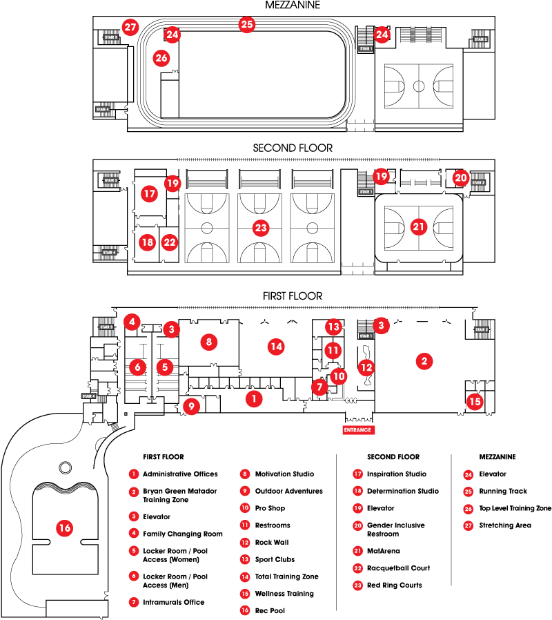 Download A Pdf Of The Src Map Pdf Icon - Northridge Student Recreation Center Plan (850x922), Png Download