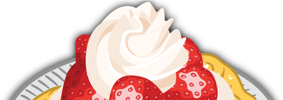 Logo Reading Six Flags National Funnel Cake Day With - Funnel Cake Drawing (1500x350), Png Download