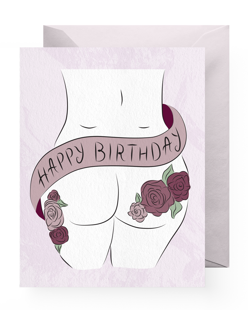 Floral Birthday Booty - Birthday (799x1000), Png Download