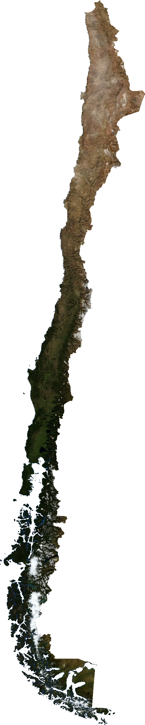 Chile Sat Map - Chile Regiones Png (582x2869), Png Download