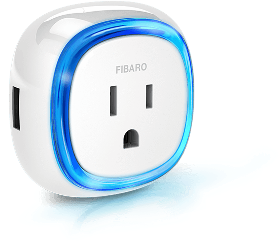 Fibaro Wall Plug With Usb - Wall Plug Fibaro Png (797x500), Png Download