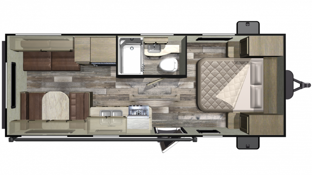 2019 Mossy Oak 21fb Floor Plan Img - Floor Plan (1004x565), Png Download