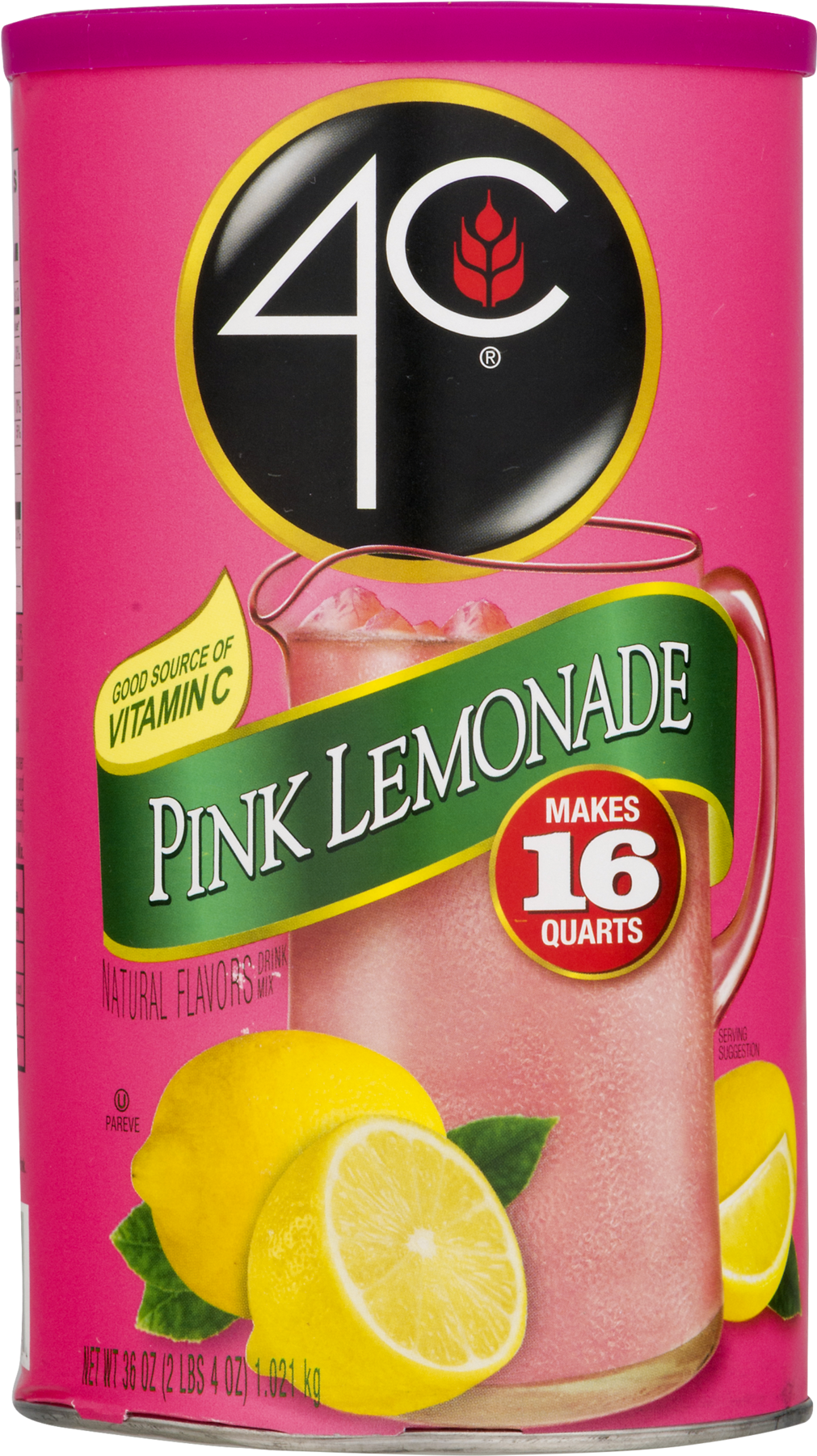 4c Drink Mix, Pink Lemonade, 36 Oz, 1 Count - 4c Drink (1800x1800), Png Download