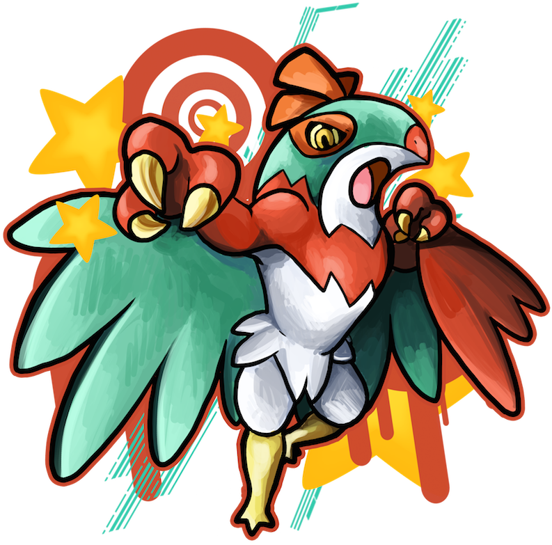 Iris-sempi On Twitter - Hawlucha Art (800x923), Png Download