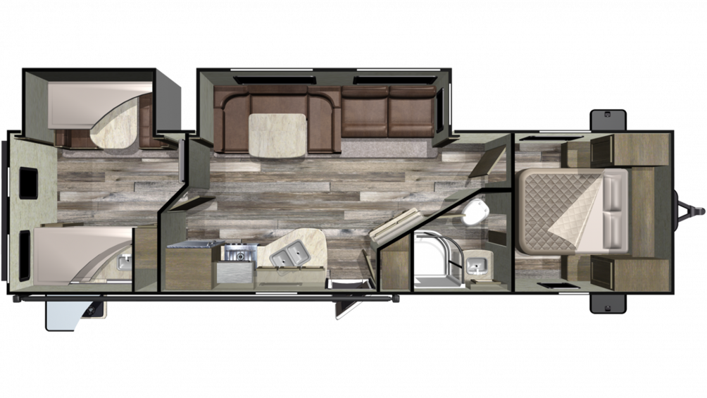2019 Mossy Oak Lite 31bhs Floor Plan Img - Starcraft Mossy Oak 26bhs (1004x565), Png Download