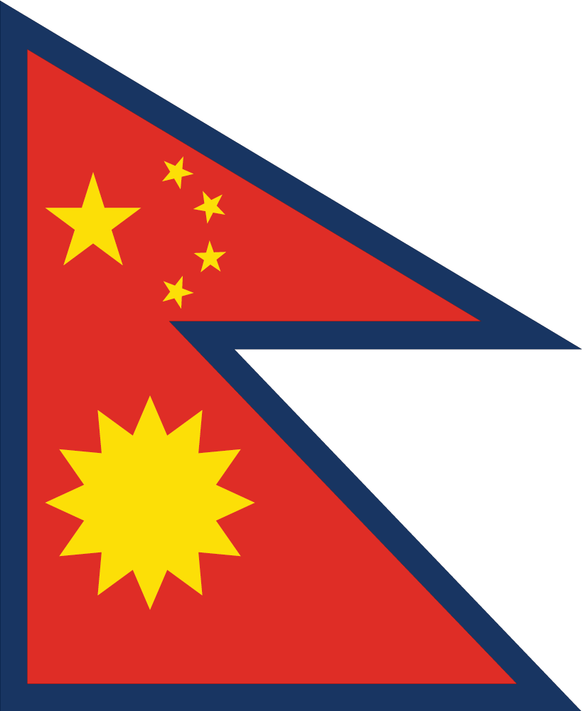 Federal Democratic Peoples Republic Of Chinese Nepal - Nepal Flag Png Circle (820x1000), Png Download