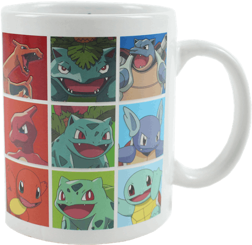 Kanto Starters Heat Changing Mug (600x600), Png Download