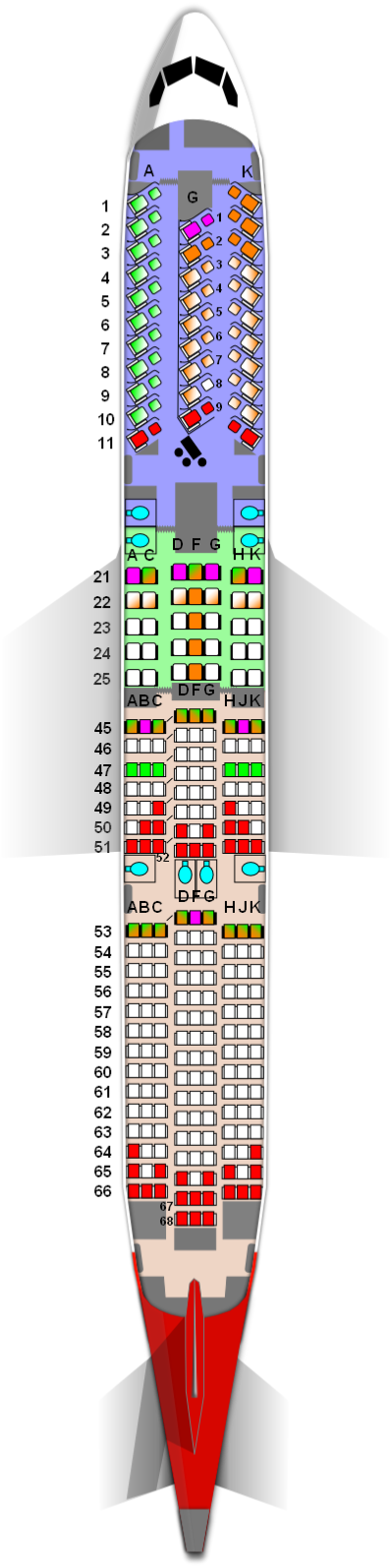 Virgin Atlantic Boeing 787-9 Dreamliner 31j/35w/198y (398x1594), Png Download