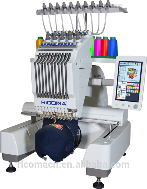 Source Ricoma 10 Needle Single Head Computer Embroidery (500x640), Png Download